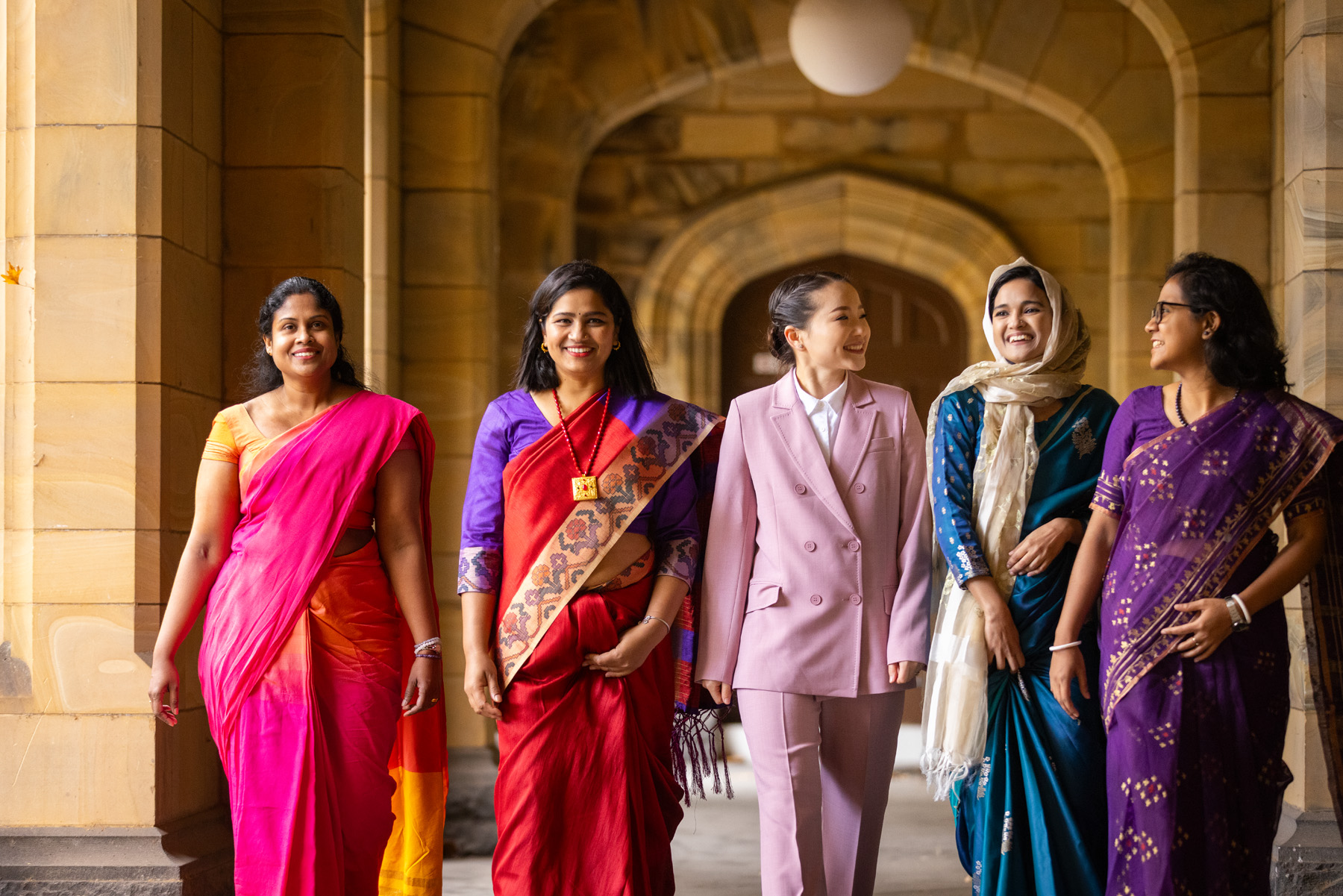 Harshika (left) featured with other Australia Awards female scholars from South Asia and Mongolia in Melbourne.